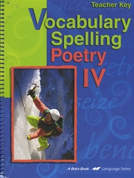Vocabulary, Spelling, Poetry IV - Teacher Key (really old)