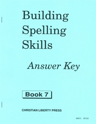 Building Spelling Skills Book 7 - Answer Key (old)
