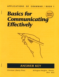 Applications of Grammar Book 1 - Answer Key