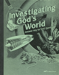 Investigating God's World - Answer Key (old)