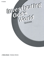 Investigating God's World - Quiz Book (old)