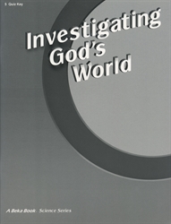 Investigating God's World - Quiz Key (old)