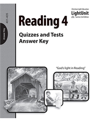 Christian Light Reading 4 - Quizzes and Tests Answer Key