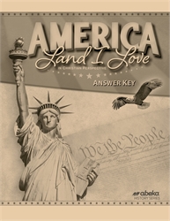 America: Land I Love - Answer Key