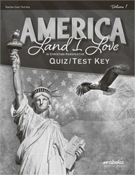 America: Land I Love - Quiz and Test Key Volume 1
