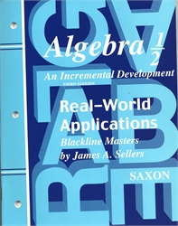 Saxon Algebra 1/2 - Real-World Applications Blackline Masters