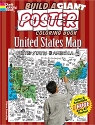 Build a Giant Poster: United States Map Coloring Book