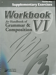 Supplementary Exercises for Workbook VI - Teacher Key (old)