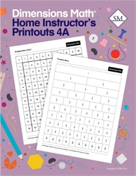 Dimensions Math 4A - Home Instructor's Printouts