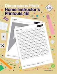 Dimensions Math 4B - Home Instructor's Printouts