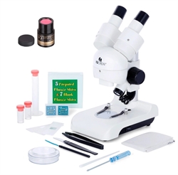 Dual-Illumination Stereo Microscope w/eyepiece camera