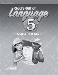 God's Gift of Language 5 - Quiz and Test Key
