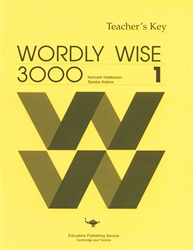 Wordly Wise 3000 Book 1 - Answer Key (really old)