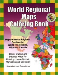 World Regional Maps Coloring Book