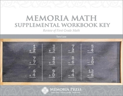Memoria Math Supplemental Workbook Key - Review of First Grade Math