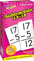 Subtraction 13-18 Flashcards