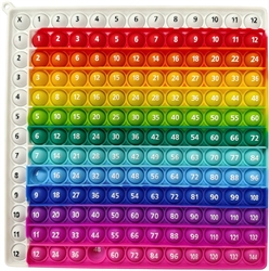 Pop-It Multiplication Table 12x12 - Rainbow