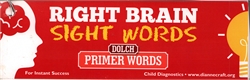 Right Brain Sight Words - Dolch Primer Words Flashcards
